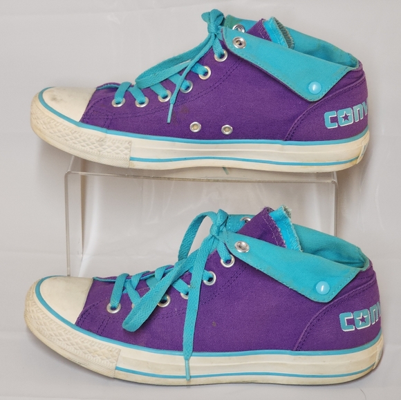 Converse All Star Snap Low Top Size 9.5 Teal and Purple (men's size 7.5) - Picture 4 of 14